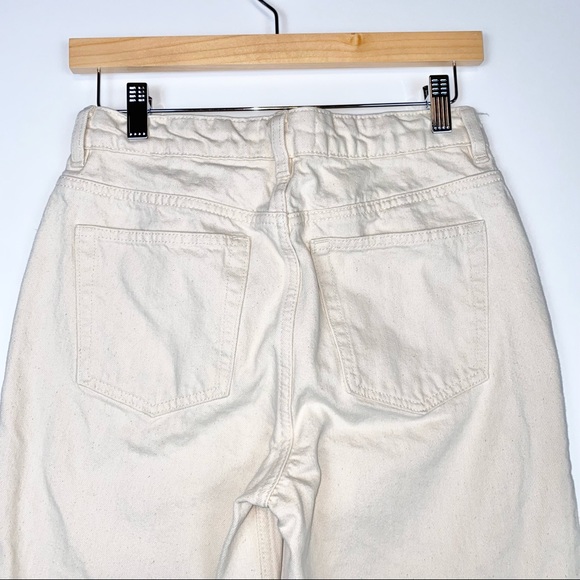 & Other Stories Straight Tapered Mid Rise Jeans in Cream 27 - Picture 6 of 8